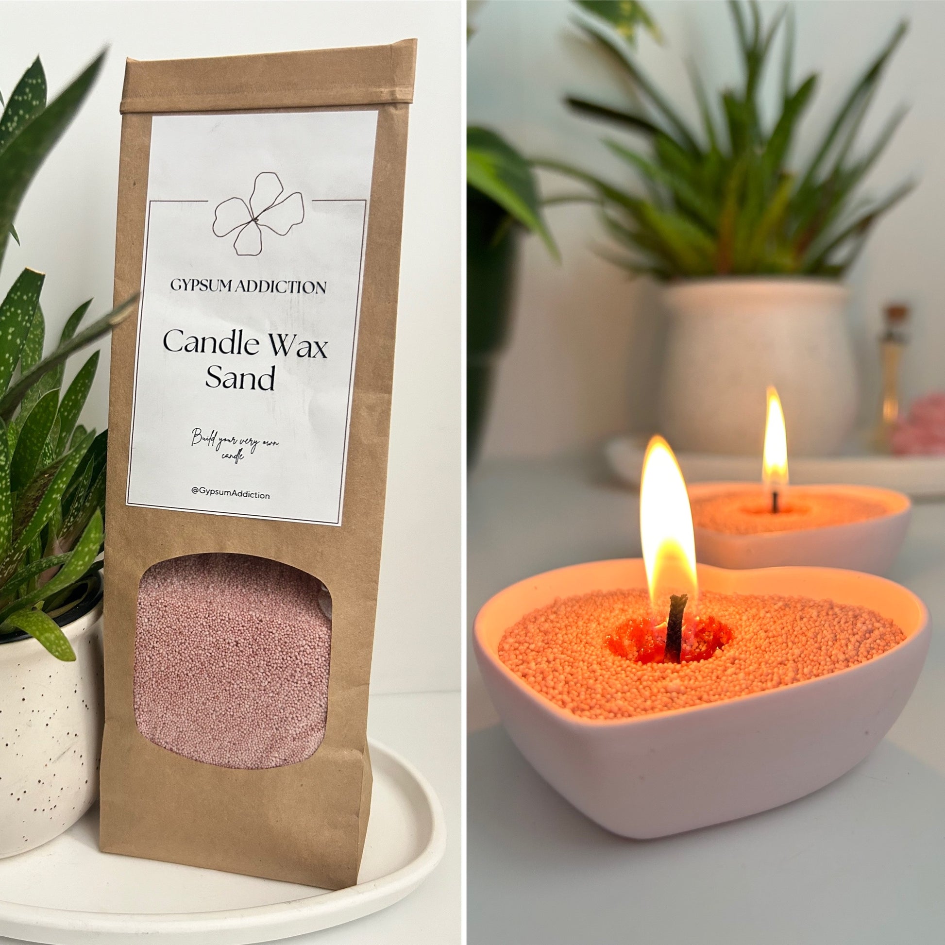 Soft, Colorful sand wax for refilling candles and personalizing your fragrance experience. 
Fill any vessel or container of your choice with our pebble sand wax.