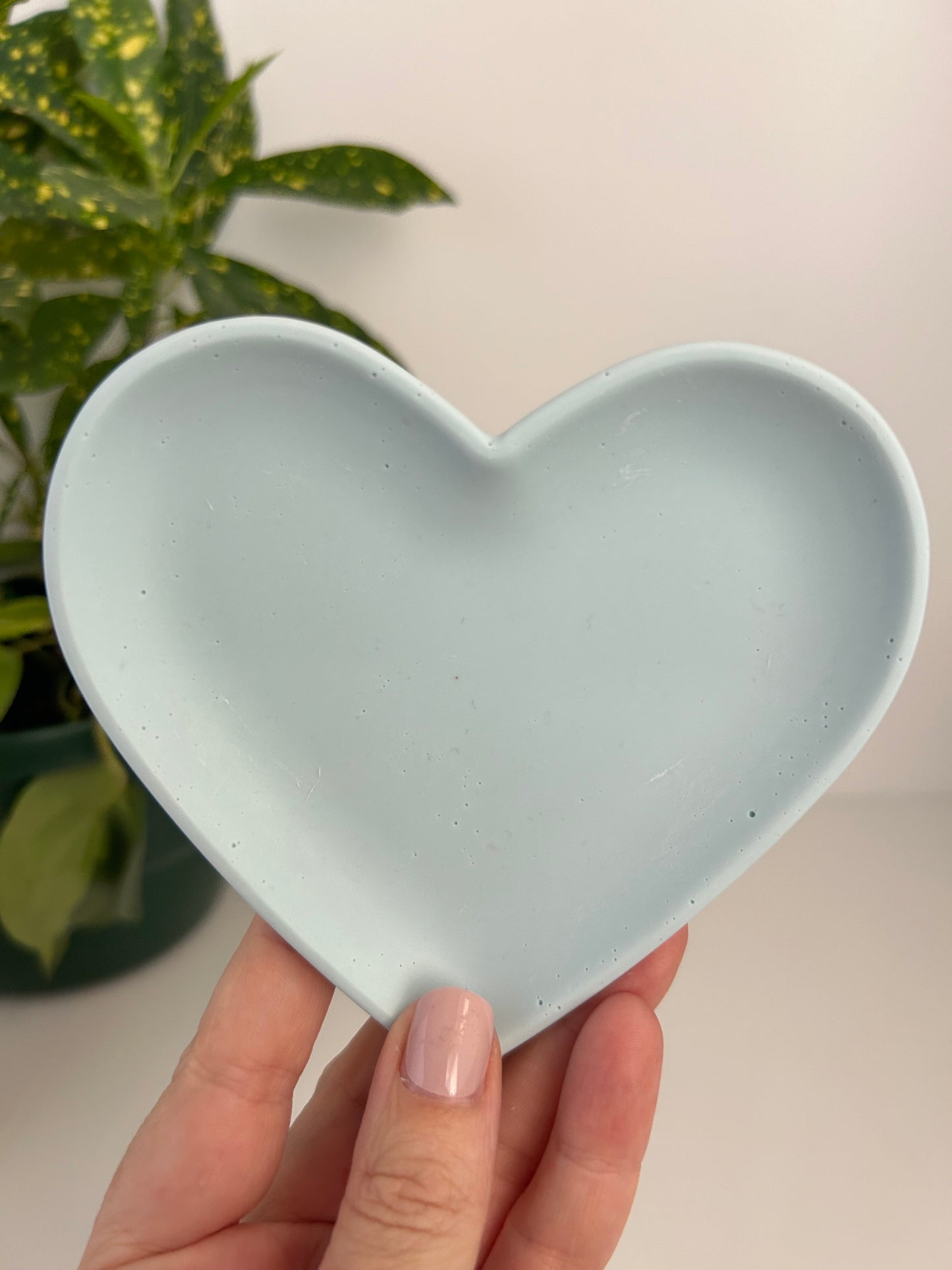 A pair of pastel heart trays