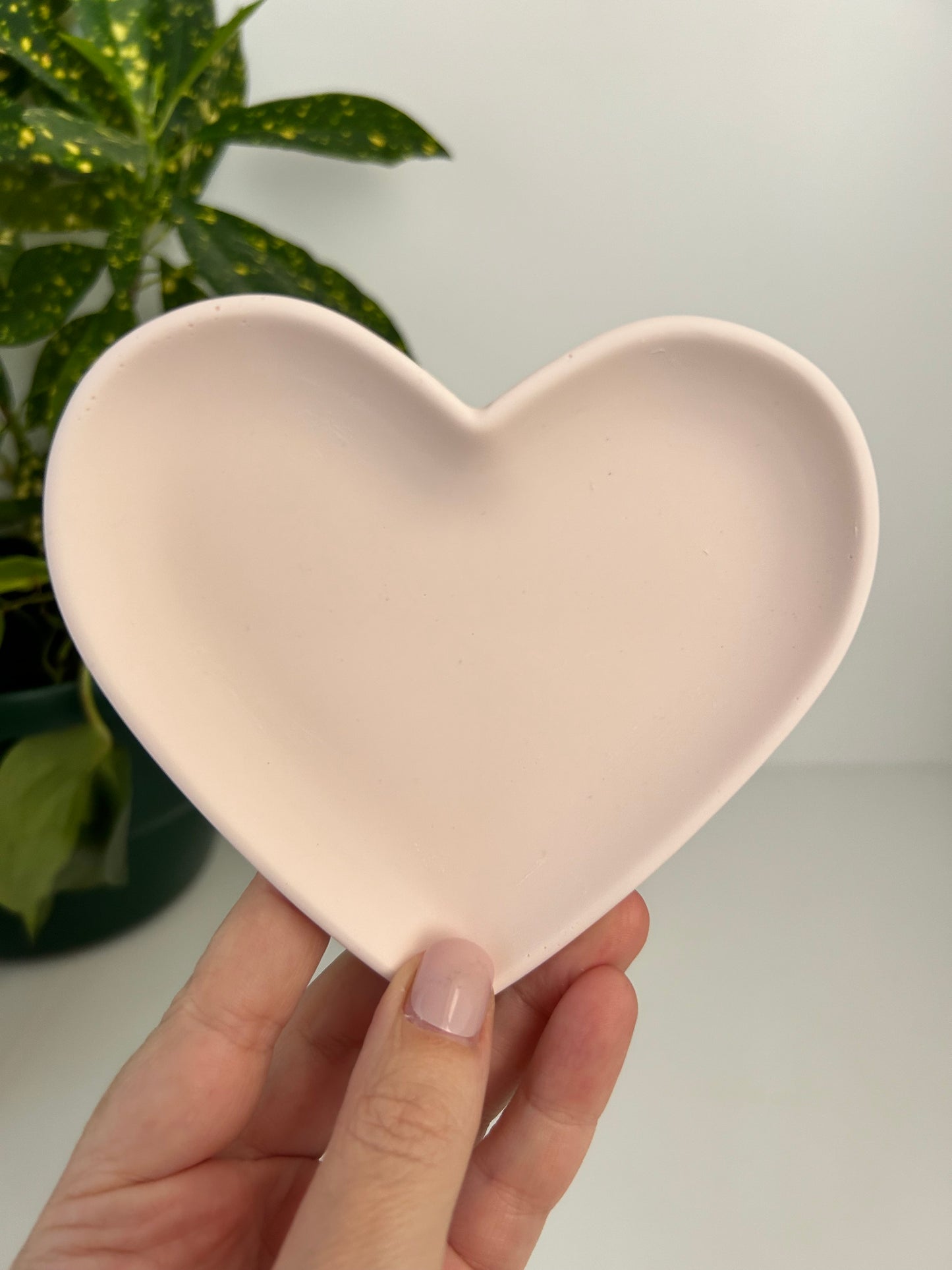 A pair of pastel heart trays