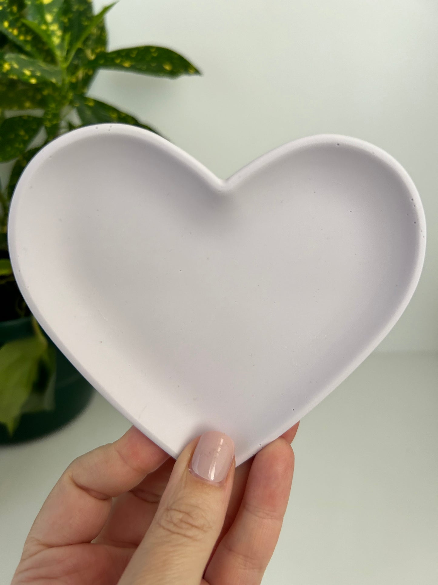 A pair of pastel heart trays